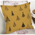 Renkli Zeminli Çam Ağacı Desenli Dijital Baskılı Modern Yastık Kırlent Kılıfı Realhomes
