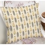 Renkli Zeminli Çam Ağacı Desenli Dijital Baskılı Modern Yastık Kırlent Kılıfı Realhomes