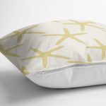 - 8083 - Realhomes Renkli Zeminli Deniz Yıldızı Desenli Dijital Baskılı Modern Yastık Kırlent Kılıfı Realhomes