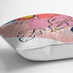 - 8088 - Realhomes Rengarenk Zemin Üzerinde Pastel Desenli Çiçek Motifli Modern Yastık Kırlent Kılıfı Realhomes