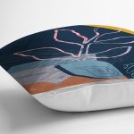 Rengarenk Zemin Üzerinde Pastel Desenli Çiçek Motifli Modern Yastık Kırlent Kılıfı Realhomes