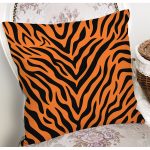 Renkli Zemin Üzerinde Siyah Zebra Motifli Yastık Kırlent Kılıfı Realhomes