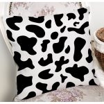 Beyaz Zeminli Siyah Geometrik Desenli Dijital Baskılı Modern Yastık Kırlent Kılıfı Realhomes