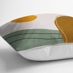 - 8117 - Realhomes Pastel Zemin Üzerinde Güneş Desenli Dijital Baskılı Modern Yastık Kırlent Kılıfı Realhomes