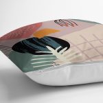 Pastel Zemin Üzerinde Geometrik Çizimli Çiçek Motifli Yastık Kırlent Kılıfı Realhomes