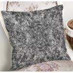 - 8147 - Realhomes Beyaz Zemin Üzerinde Siyah Mermer Desenli Yastık Kırlent Kılıfı Realhomes