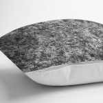 - 8147 - Realhomes Beyaz Zemin Üzerinde Siyah Mermer Desenli Yastık Kırlent Kılıfı Realhomes