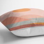 - 8155 - Realhomes  Pastel Zemin Üzerinde Güneş Desenli Dijital Baskılı Modern Yastık Kırlent Kılıfı Realhomes