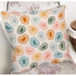 Pastel Zeminli Geometrik Desenli Dijital Baskılı Modern Yastık Kırlent Kılıfı Realhomes