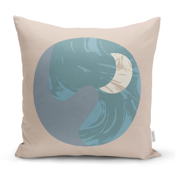 - 8170 - Realhomes  Renkli Zeminli Geometrik Desenli Dijital Baskılı Modern Yastık Kırlent Kılıfı Realhomes