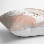 - 8173 - Realhomes Pastel Zeminli Geometrik Desenli Dijital Baskılı Modern Yastık Kırlent Kılıfı Realhomes