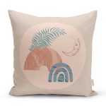 - 8175 - Realhomes  Pastel Zeminli Geometrik Desenli Dijital Baskılı Modern Yastık Kırlent Kılıfı Realhomes