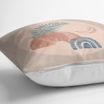 - 8175 - Realhomes  Pastel Zeminli Geometrik Desenli Dijital Baskılı Modern Yastık Kırlent Kılıfı Realhomes