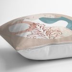 - 8177 - Realhomes Pastel Zeminli Geometrik Desenli Dijital Baskılı Modern Yastık Kırlent Kılıfı Realhomes