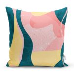 - 8178 - Realhomes  Renkli Zeminli Geometrik Desenli Dijital Baskılı Modern Yastık Kırlent Kılıfı Realhomes