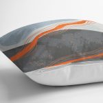 - 8180 - Realhomes Renkli Zeminli Geometrik Desenli Dijital Baskılı Modern Yastık Kırlent Kılıfı Realhomes