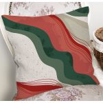 Renkli Zeminli Geometrik Desenli Dijital Baskılı Modern Yastık Kırlent Kılıfı Realhomes