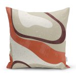 - 8183 - Realhomes  Renkli Zeminli Geometrik Desenli Dijital Baskılı Modern Yastık Kırlent Kılıfı Realhomes