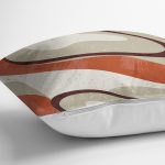 - 8183 - Realhomes  Renkli Zeminli Geometrik Desenli Dijital Baskılı Modern Yastık Kırlent Kılıfı Realhomes