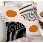 Renkli Zeminli Geometrik Desenli Dijital Baskılı Modern Yastık Kırlent Kılıfı Realhomes