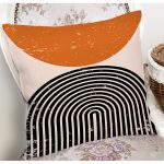 - 8187 - Realhomes Renkli Zeminli Geometrik Desenli Dijital Baskılı Modern Yastık Kırlent Kılıfı Realhomes