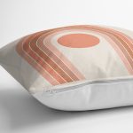 - 8189 - Realhomes Renkli Zeminli Geometrik Desenli Dijital Baskılı Modern Yastık Kırlent Kılıfı Realhomes