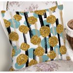 - 8204 - Realhomes Beyaz Zeminli Renkli Puantiyeli Dijital Baskılı Modern Yastık Kırlent Kılıfı Realhomes