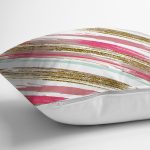 Beyaz Zemin Üzerinde Renkli Soyut Desenli Yastık Kırlent Kılıfı Realhomes