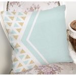 Renkli Zeminli Geometrik Desenli Dijital Baskılı Modern Yastık Kırlent Kılıfı Realhomes