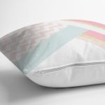 Renkli Zeminli Geometrik Desenli Dijital Baskılı Modern Yastık Kırlent Kılıfı Realhomes