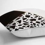 Renkli Zeminli Siyah Puantiye Desenli Dijital Baskılı Modern Yastık Kırlent Kılıfı Realhomes