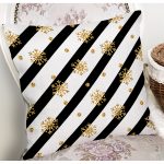 Beyaz Zemin Üzerinde Gold Detaylı Kartanesi Desenli Yastık Kırlent Kılıfı Realhomes