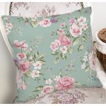 - 8345 - Realhomes  Renkli Zemin Üzerinde Gül Desenli Dijital Baskılı Modern Yastık Kırlent Kılıfı Realhomes