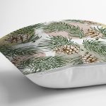 Beyaz Zemin Üzerinde Renkli Puantiyeli Sonbahar Yapraklı Yastık Kırlent Kılıfı Realhomes