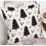 - 8361 - Realhomes Beyaz Zemin Üzerinde Çamağacı Desenli Dijital Baskılı Modern Yastık Kırlent Kılıfı Realhomes