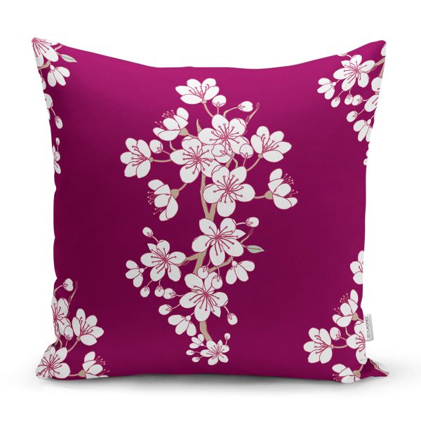 - 8368 - Realhomes  Rengarenk Zemin Üzerinde Çiçek Desenli Dijital Baskılı Modern Yastık Kırlent Kılıfı Realhomes