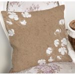 - 8375 - Realhomes  Rengarenk Zemin Üzerinde Beyaz Çiçek Desenli Yastık Kırlent Kılıfı Realhomes