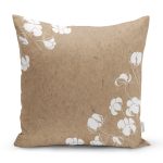 - 8375 - Realhomes  Rengarenk Zemin Üzerinde Beyaz Çiçek Desenli Yastık Kırlent Kılıfı Realhomes