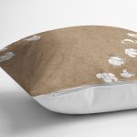 - 8375 - Realhomes  Rengarenk Zemin Üzerinde Beyaz Çiçek Desenli Yastık Kırlent Kılıfı Realhomes