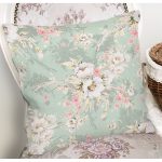 - 8390 - Realhomes Rengarenk Zemin Üzerinde Çiçek Desenli Dijital Baskılı Modern Yastık Kırlent Kılıfı Realhomes