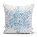 - 8400 - Realhomes  Renkli Ekose Zemin Üzerinde Kartanesi Desenli Dijital Baskılı Modern Yastık Kılıfı Realhomes