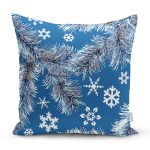 - 8401 - Realhomes Renkli Zeminli Kartanesi Desenli Dijital Baskılı Modern Yastık Kırlent Kılıfı Realhomes