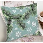 - 8402 - Realhomes  Renkli Zeminli Kartanesi Desenli Dijital Baskılı Modern Yastık Kırlent Kılıfı Realhomes