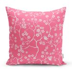 Rengarenk Zemin Üzerinde Beyaz Çiçek Desenli Yastık Kırlent Kılıfı Realhomes