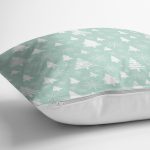 - 8407 - Realhomes Renkli Zeminli Çamağacı Desenli Dijital Baskılı Modern Yastık Kırlent Kılıfı Realhomes