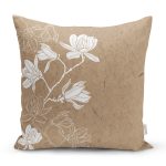 Rengarenk Zemin Üzerinde Beyaz Çiçek Desenli Yastık Kırlent Kılıfı Realhomes