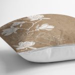 Rengarenk Zemin Üzerinde Beyaz Çiçek Desenli Yastık Kırlent Kılıfı Realhomes