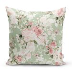 Rengarenk Zemin Üzerinde Beyaz Çiçek Desenli Yastık Kırlent Kılıfı Realhomes