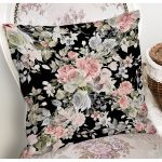- 8424 - Realhomes Rengarenk Zemin Üzerinde Çiçek Desenli Dijital Baskılı Modern Yastık Kırlent Kılıfı Realhomes