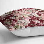 - 8425 - Realhomes Rengarenk Zemin Üzerinde Çiçek Desenli Dijital Baskılı Modern Yastık Kırlent Kılıfı Realhomes